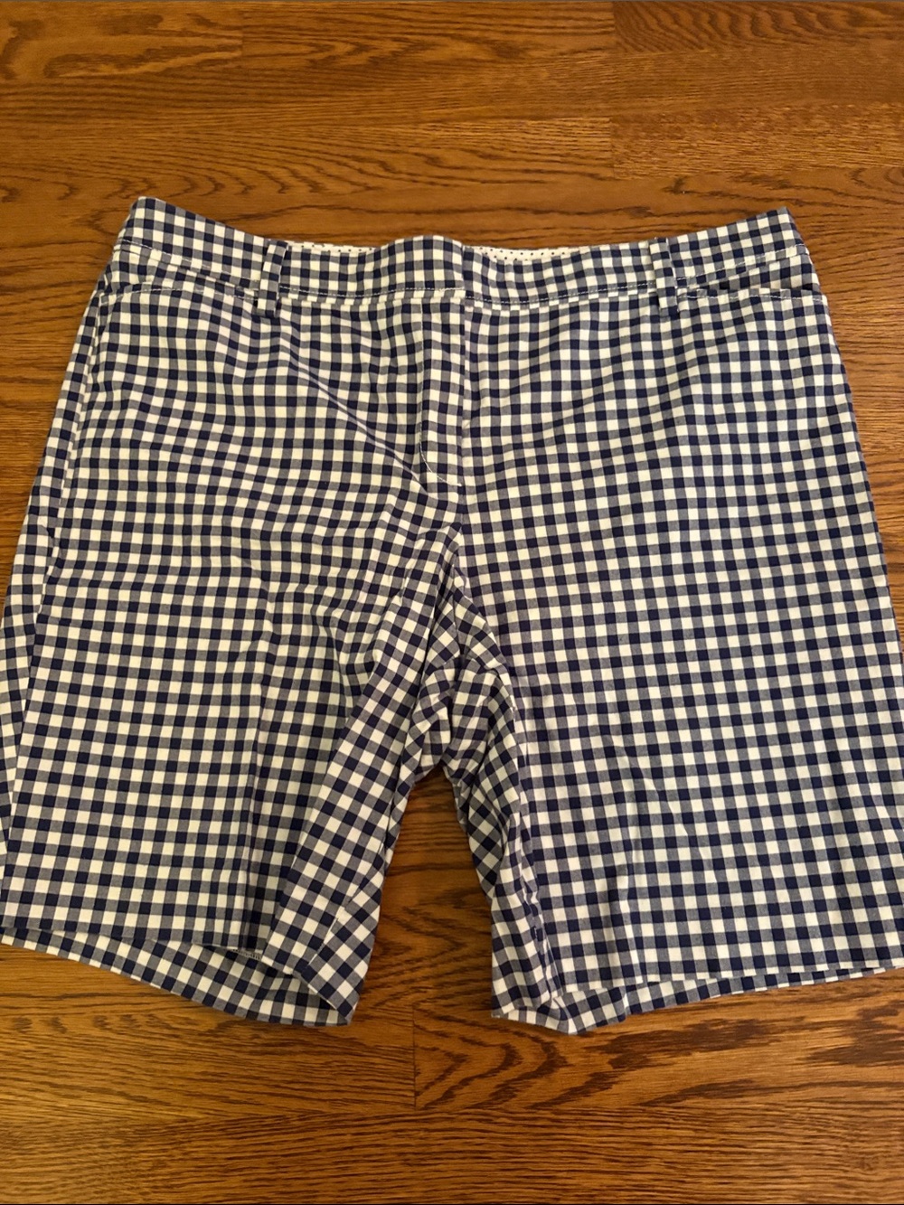 Talbots Navy and White Gingham Perfect Shorts